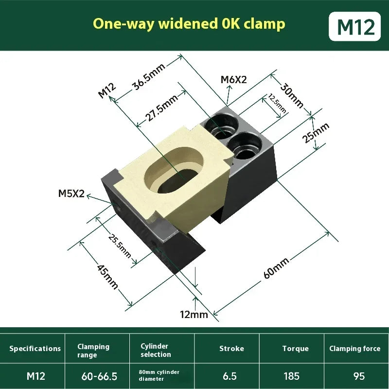 Single Side CNC OK Vise Clamp Fixture Pneumatic Multi Function Fixed Precision OK-Vise Vice Clamping Fixtures for Heavy Cutting