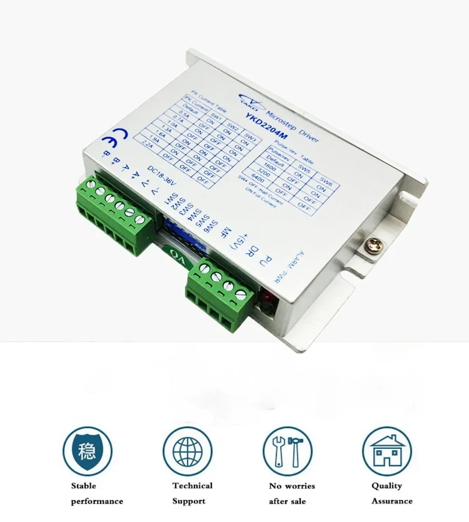 YAKO YKD2204M 2Phase Stepper Motor Driver DC18-36V 100KHz use For CNC Router Engraving Machine,Absolutely genuine.