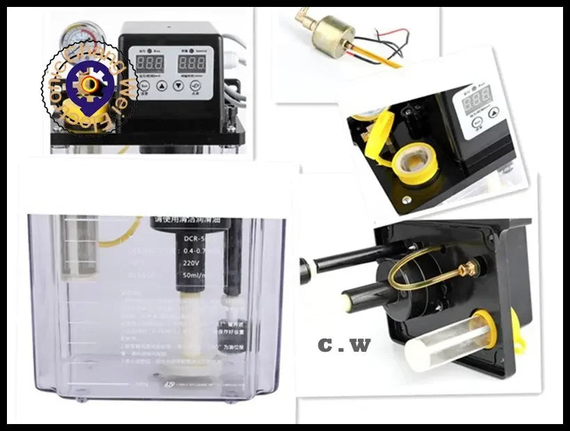 220V cnc electromagnetic lubrication pump lubricator 0.5/1/2 Liters lubricant pump automatic lubricating oil pump Oil injectors