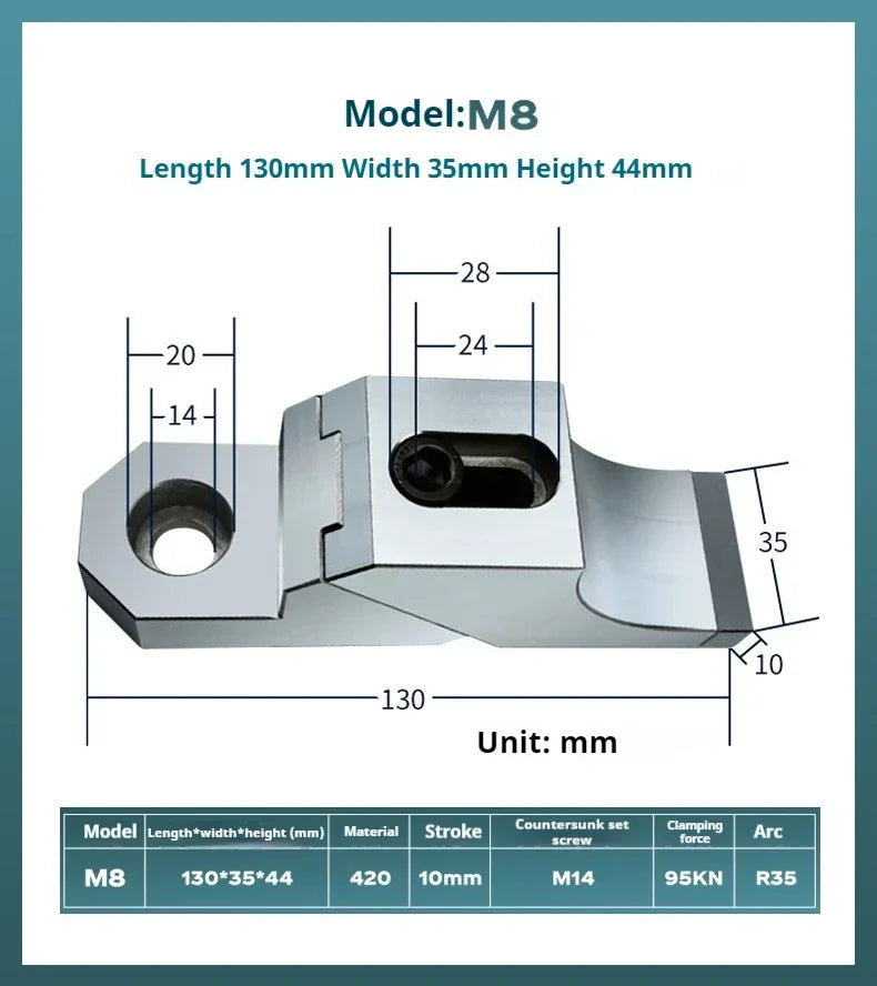 Bench Vice Workholding Fixturing CNC Side Fixture Clamp Fixed Precision Fixtures Clamping OK Vise Vice Frog Clamps Flat End