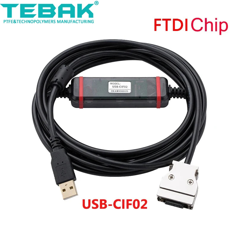 USB-CIF02 Gpld-plated Programming Cable Suitable for Omron PLC Communication CPM1 CPM1A/2A CQM1 C200HS C200HX/HG/HE Data