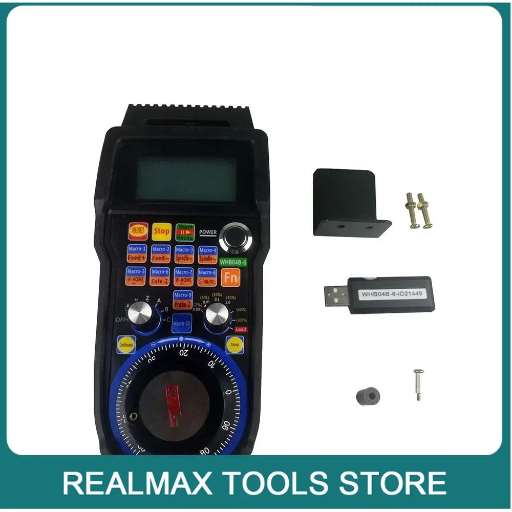 WHB04B-4 WHB04B-6 CNC Wireless 4/6axis Mach3 MPG Pendant Handwheel For MITSUBISHI FANUC LNC SYNTEC System