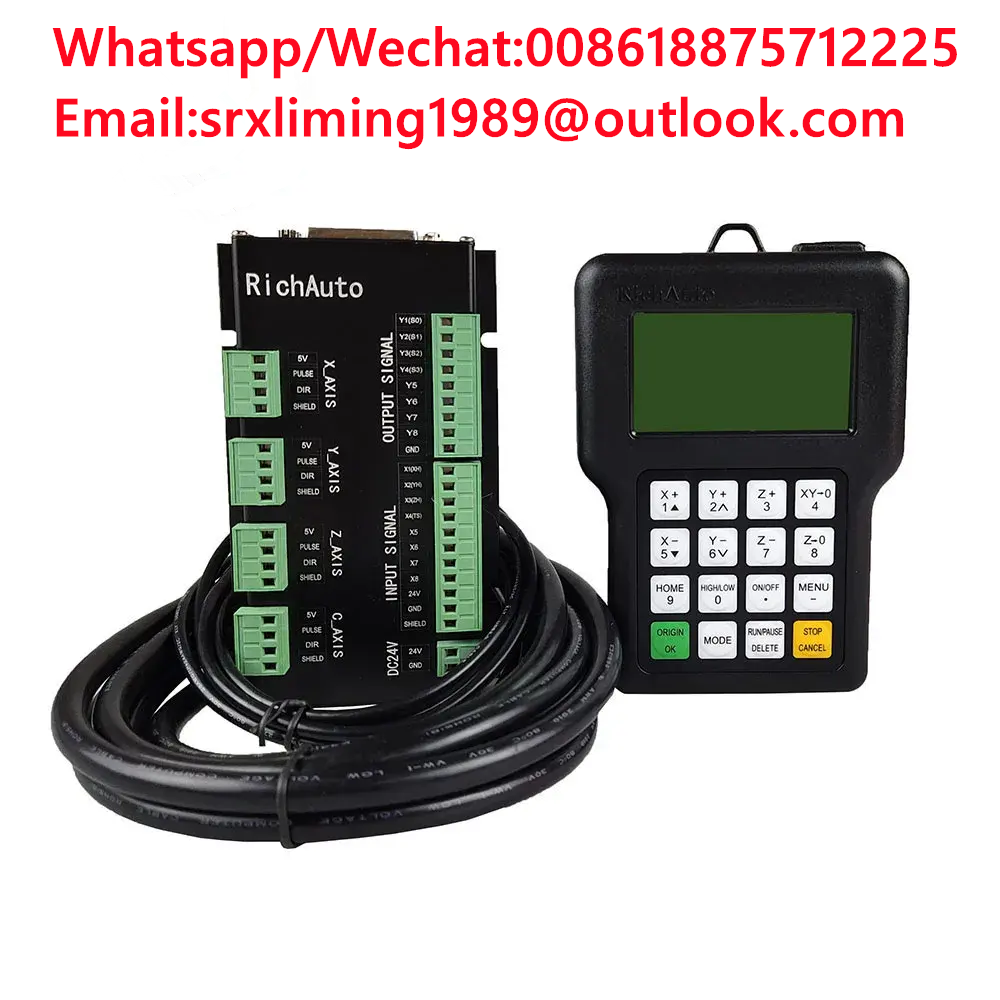 TEBAK CNC Controller Richauto DSP A11E A18E 3Axis 4Axis USB Remote Control System Supports Multi-Head Replacement and G Code