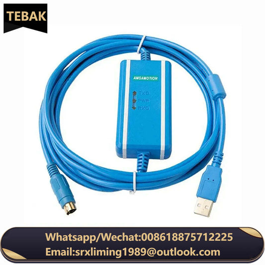 TEBAK PLC Isolated Adapter USB-SC09-FX Isolation Programming Cable Suitable for Mitsubishi FX All Series FX2n FX3U FX1N