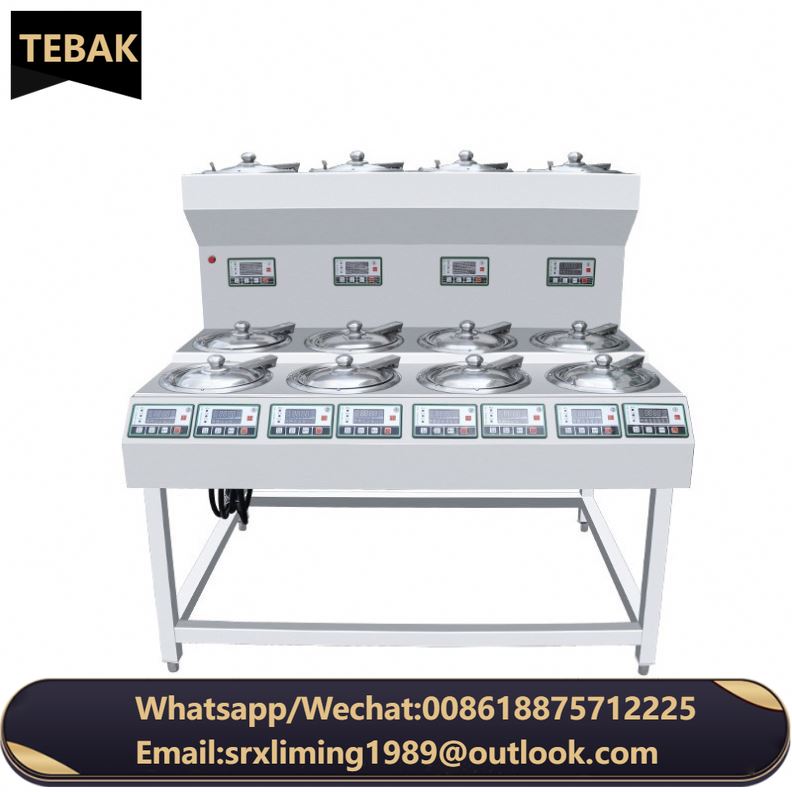 TEBAK Commercial Cooker Fully Automatic Kitchen Cooker 8 Head Electric Stove Double Layer Intelligent Multi Head Stove