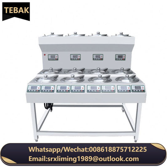 TEBAK Commercial Cooker Fully Automatic Kitchen Cooker 8 Head Electric Stove Double Layer Intelligent Multi Head Stove