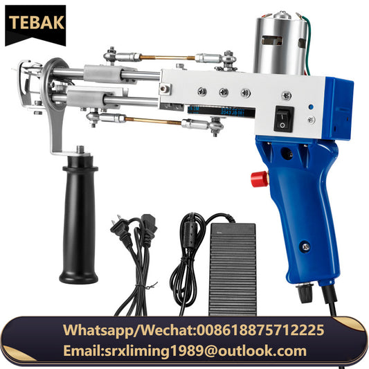 TEBAK 2 in 1 Cut Pile and Loop Pile Rug Tufting Gun Weaving Machine Carpet Hand Tissues Tufting Gun and Trimmer for Diy