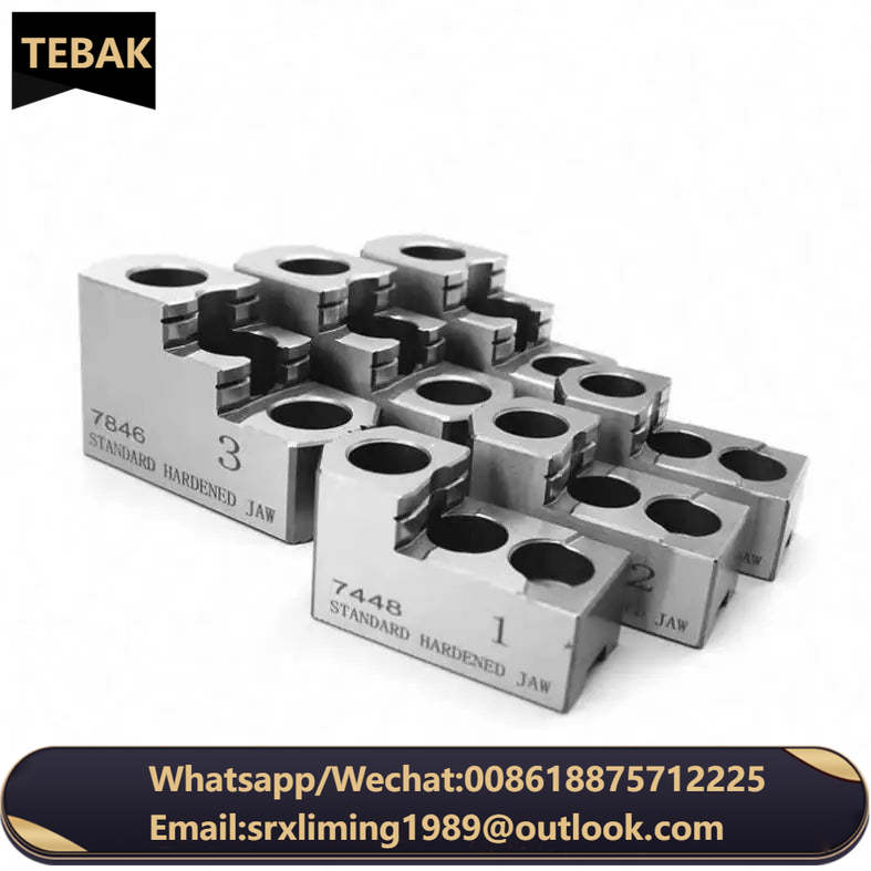 TEBAK Hydraulic Chuck Hard Jaw High Precision 5/6/8/10/12/15 Inch Oil Pressure Chuck Standard 3 Claws for CNC Lathe Accessories