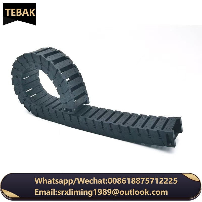 TEBAK Flexible Wire Track Cable Channel Enclosed Drag Chain Guide Plastic Cable Carrier