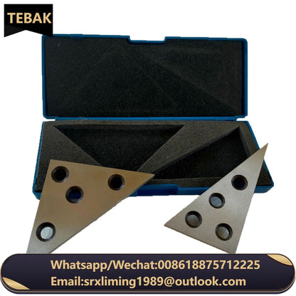 TEBAK Machine Tools 2Pcs Angle Block Set 30-60-90/45-45-90 Machinist Tool Planer Tool CNC Parts Angle Gauge Gage