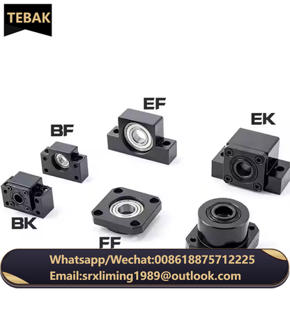 TEBAK Precision Shaft Rotation Ball Screw Support BK BF FF FK EF EK 10/12/15/20  Ball Screw Support Base Support End Fixed End