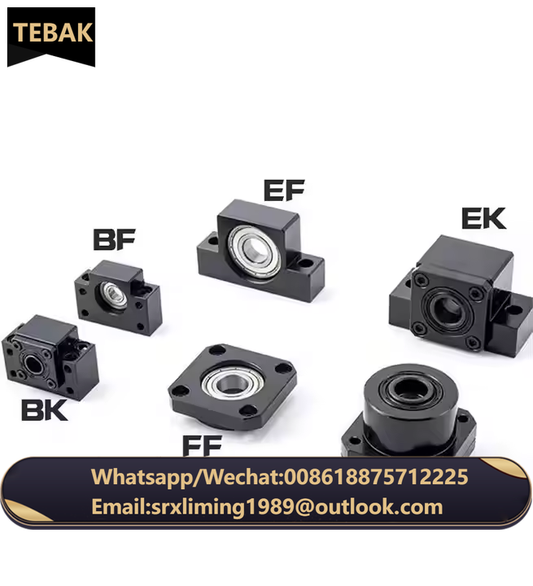 TEBAK Precision Shaft Rotation Ball Screw Support BK BF FF FK EF EK 10/12/15/20  Ball Screw Support Base Support End Fixed End