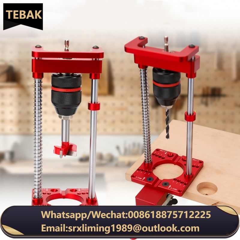 W-118 Woodworking Positioning Tool Alloy Steel Drill Template Guid Punch Positioner Adjustable Auto Line Drilling Guide Locator