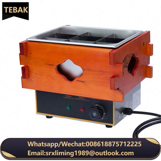 Cheap Commercia Wooden Box Type Oden Making Machine Electric Kwandong Cooking With Nine-rectangle-grid for Snack Shops