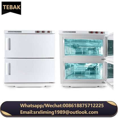 TEBAK Professional Electric Vertical Salon Spa Tool Cabinet Towel Heater Ultraviolet Towel Warmer