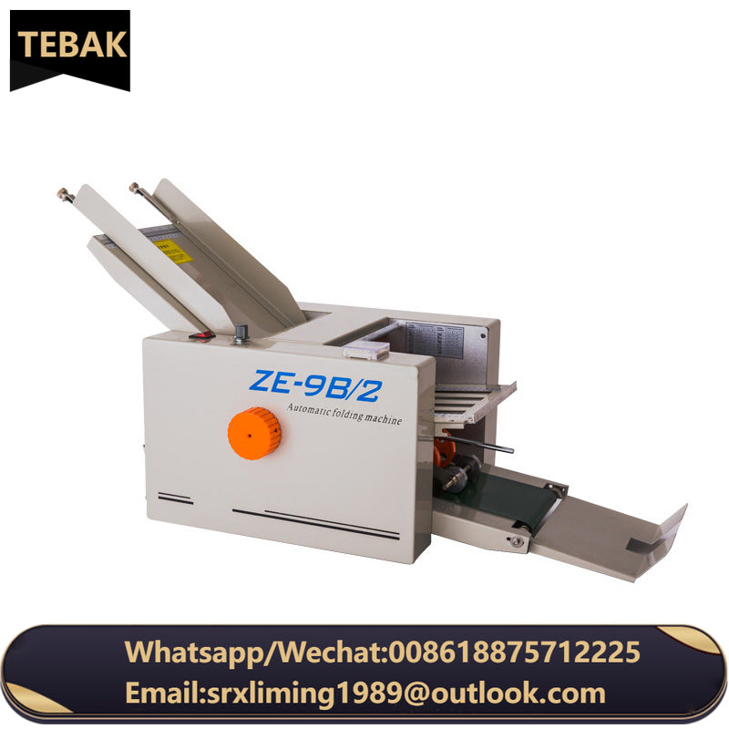 TEBAK Electrical Desktop Instruction Brochure Paper Machine Automatic Leaflets Folding Machine Sheet Folding Folder Machine