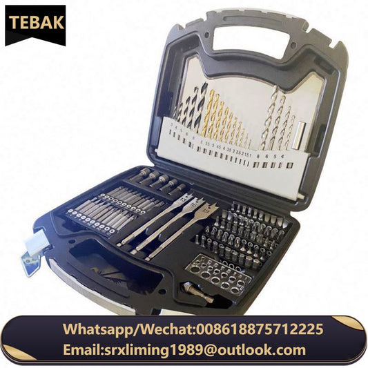 TEBAK Drill Bit Set for Wood Metal and Concrete Power Tools Kit Electric Drill Hand Tools Powerful Repair Parts