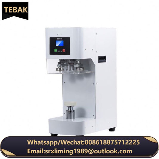 TEBAK Commercial Automatic Plastic Custom Beverage Jar Bottle Beer Bubble Tea Intelligent Cans Seamer Sealing Canning Machine