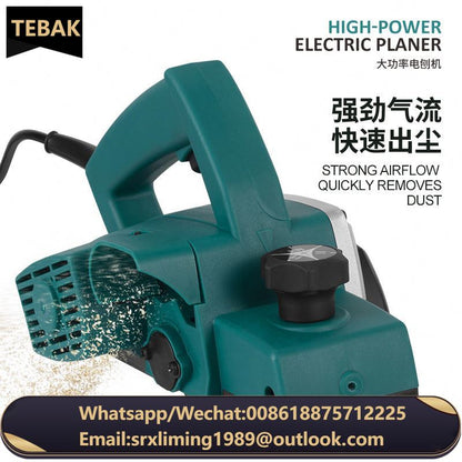 Tebak 110V/220V High Power Home Handheld Wood Edge Surface Trimmer Multifunctional Portable 220v Electric Wood Planer