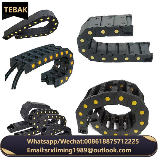 TEBAK Engraving Machine and Machine Tool Accessories Drag Chain Enclosed Type Both Side Opening Cable Chain