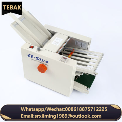 TEBAK ZE-8B/4 Manufacture Electrical Desktop Instruction Brochure Paper Folder Machine Automatic File Paper Folding Machine