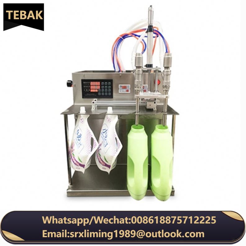 Tebak Semi-Automatic Customize Filling Heads Spout Pouch Bag Doypack Liquid Drinking Water Filling Capping Packing Machine