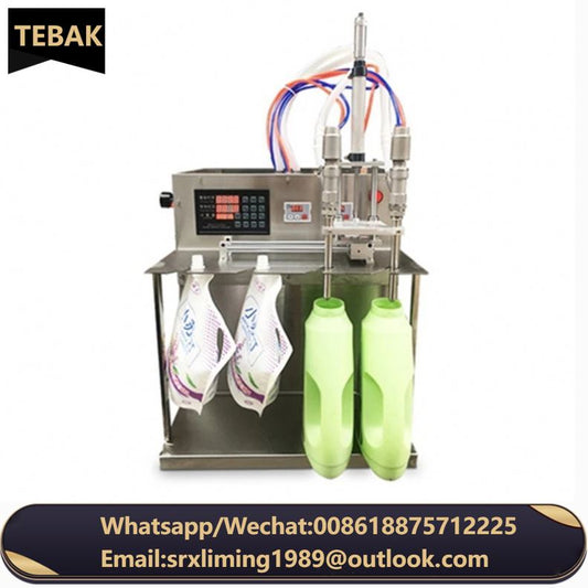 Tebak Semi-Automatic Customize Filling Heads Spout Pouch Bag Doypack Liquid Drinking Water Filling Capping Packing Machine