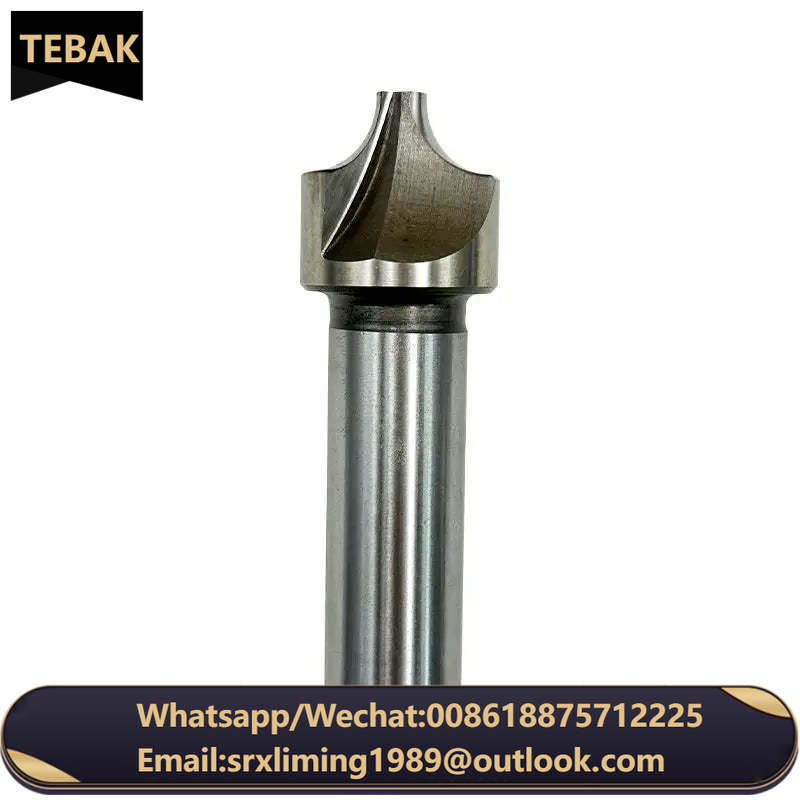 TEBAK 2/4-Flute Corner Rounding End Mill HSS R Angle Fillet Radius Quarter Circle Cutter R1-R12