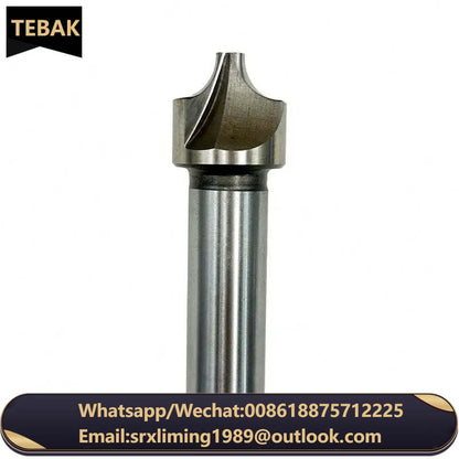 TEBAK 2/4-Flute Corner Rounding End Mill HSS R Angle Fillet Radius Quarter Circle Cutter R1-R12