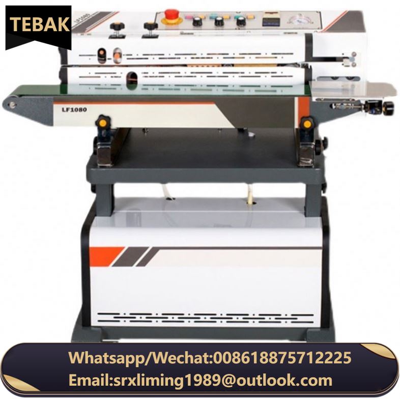 TEBAK  Automatic Continuous Vacuum Sealing Machine with Nitrogen Gas Filling Flush Sealing Machine