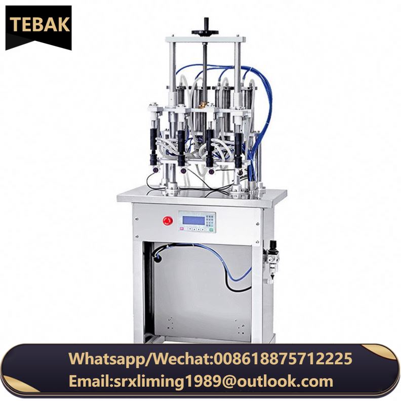 Automatic 4 Heads Silver Vacuum Perfume Weighing Filling Making Machine WITH Liquid Filling Line Wine Pump Small High Precision