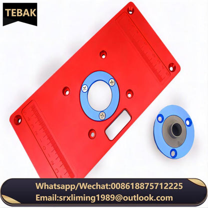TEBAK W-39 Universal Router Table Insert Plate Aluminum Flip Board Trimmer for Woodworking