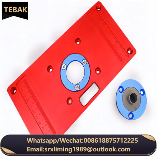 TEBAK W-39 Universal Router Table Insert Plate Aluminum Flip Board Trimmer for Woodworking