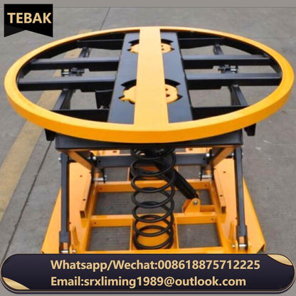 Factory Wholesale Rotary Pallet Table  Automatic Self Elevating Mechanical Scissor Lift Table