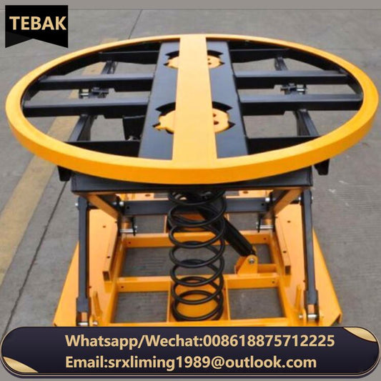 Factory Wholesale Rotary Pallet Table  Automatic Self Elevating Mechanical Scissor Lift Table