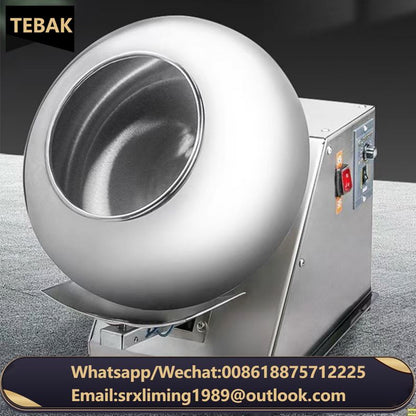 TEBAK Stainless Steel Pvdcoating Machine Sugar Peanut Chocolate Coating Machine Polishing Coating Drying Rounding Machine