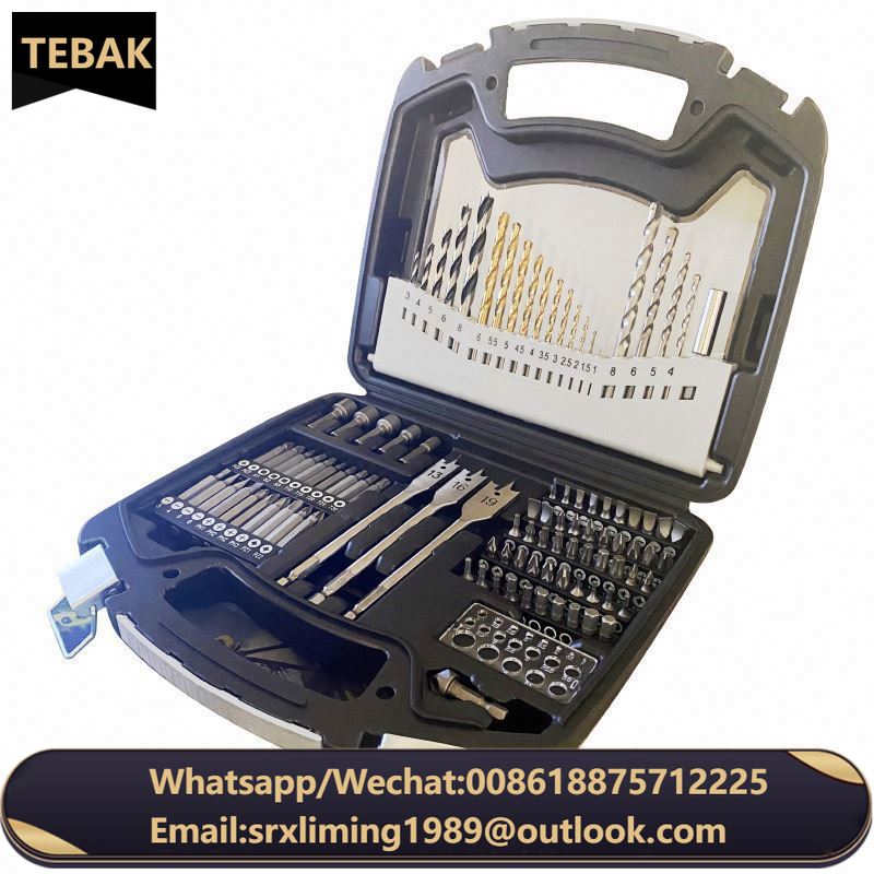 TEBAK Drill Bit Set for Wood Metal and Concrete Power Tools Kit Electric Drill Hand Tools Powerful Repair Parts