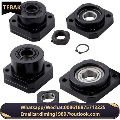 TEBAK D-03 SFU1605 SFU1604 Ballscrew Ball Screw End Support FK12 Fixed Side FF12 FK10 FK 10 FK15 FK15 FF20FK20 Floated Side