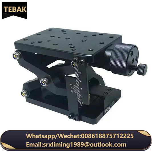 High Precise Manual Lift Z-axis Manual Lab Jack Elevator Optical Sliding Lift lifting platform PT-SD408 PT-SD408S 60mm Travel