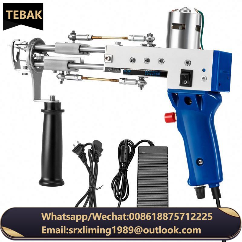 TEBAK 2 in 1 Cut Pile and Loop Pile Rug Tufting Gun Weaving Machine Carpet Hand Tissues Tufting Gun and Trimmer for Diy