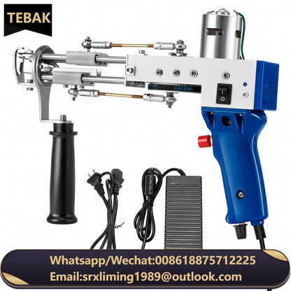 TEBAK 2 in 1 Cut Pile and Loop Pile Rug Tufting Gun Weaving Machine Carpet Hand Tissues Tufting Gun and Trimmer for Diy
