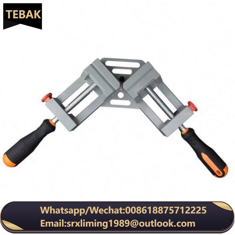 TEBAK Customization Right Angle Clamp Adjustable Swing Jaw for DIY Woodworking Welding Double Handle 90 Degree Corner Clamp