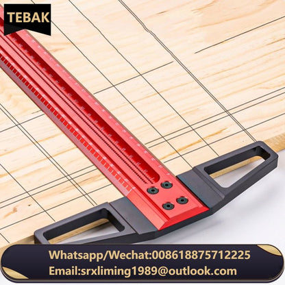 TEBAK W-98 Woodworking Scribing Ruler T-shaped Hole Scribing Ruler Woodworking Scriber Hole Ruler