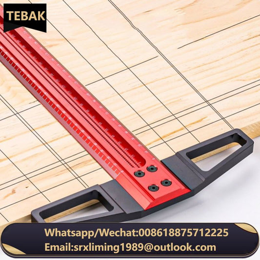 TEBAK W-98 Woodworking Scribing Ruler T-shaped Hole Scribing Ruler Woodworking Scriber Hole Ruler