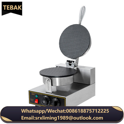 TEBAK Semi Automatic Commercial Ice Cream Cone Baking Machine Commercial Ice Cream Waffle Cone Maker Machine