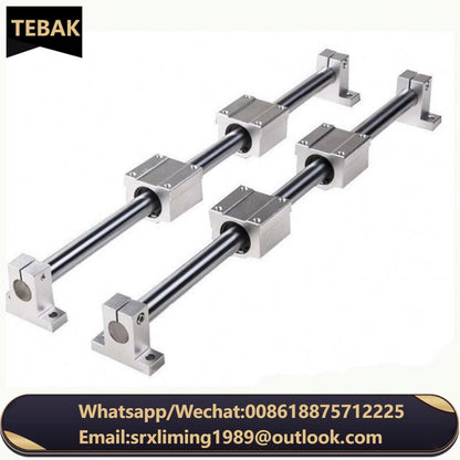 D-24 Aluminum Linear Motion Rail Clamping Rod Rail Guide Support SHF8 for 8mm Diameter Shaft