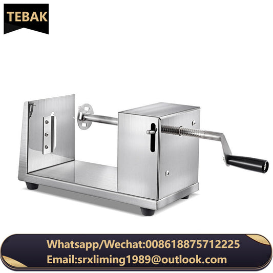 TEBAK Manual Stainless Steel Spiral Vegetable Potato Chips Cutting Machine / Potato Chips Twister Machine Potato Cutter Machine