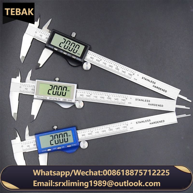 ANDUUK 0-150mm 0-200mm 0-300mm Stainless Steel 6 Inch Electronic Digital Caliper 150mm Vernier Caliper with Large LCD Screen