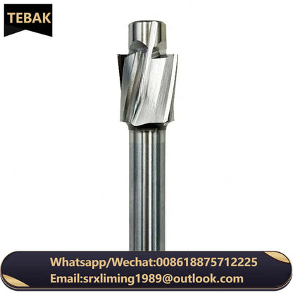 TEBAK Multi Specification High-speed Steel Flat Bottomed Countersunk Drill, Countersunk Drill, Countersunk End Milling Cutter