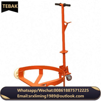 Factory Wholesale Low Tank Mechanical Oil Drum Truck Steel Model Moving Oil Drum Cart Drum Trolley